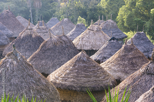 Village of the Kogi Indians in the mountains of the Sierra Nevada - Santa Marta/ Magdalena/ Colombia photo