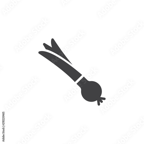Scallion vector icon. filled flat sign for mobile concept and web design. Green onion simple solid icon. Symbol, logo illustration. Pixel perfect vector graphics