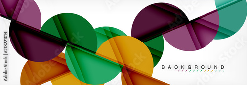 Circle abstract background, geometric illustration