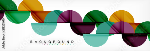 Circle abstract background, geometric illustration
