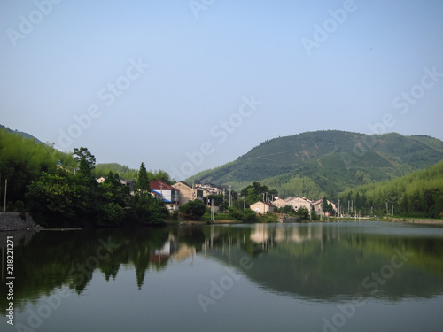 Beautiful Scenery of Villages,Water and Mountains