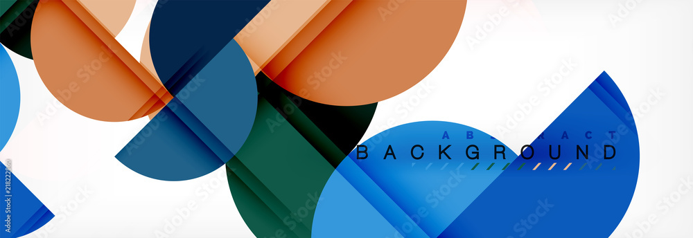 Modern geometrical abstract background - circles. Business or technology presentation design template, brochure or flyer pattern, or geometric web banner Modern geometrical abstract background - circles. Business or technology presentation design template, brochure or flyer pattern, or geometric web banner