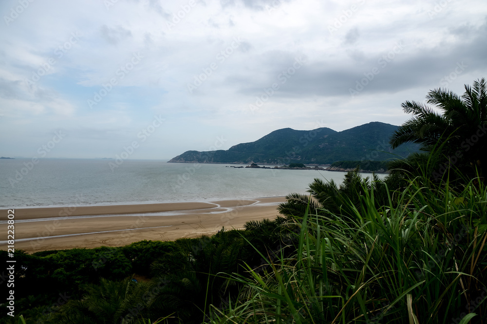 The seashore view on a cloudy day The seashore view on a cloudy day