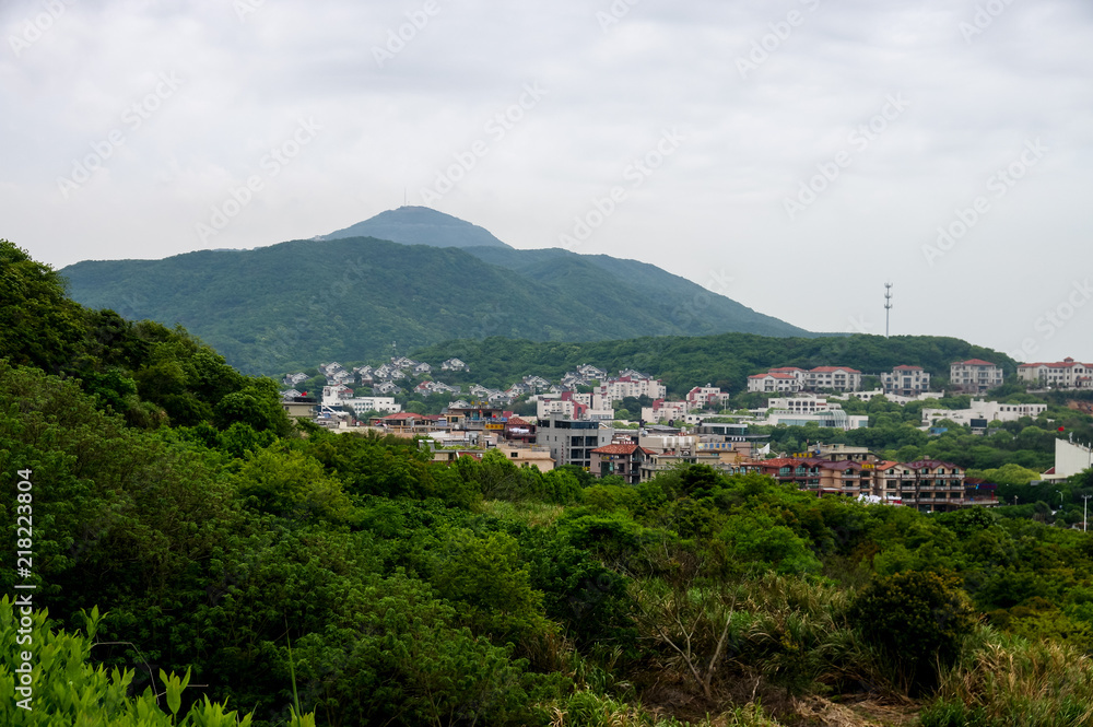 Fototapeta premium A view of China's countryside from a distance