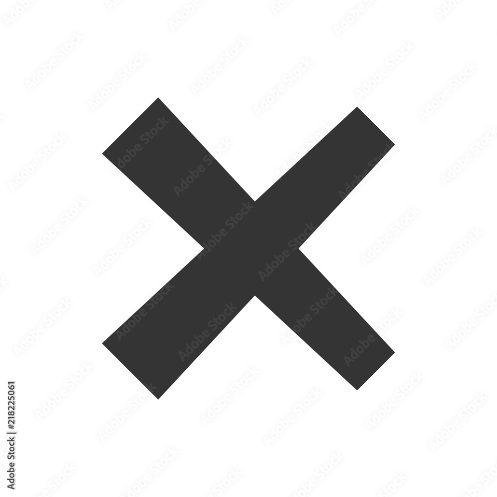 Obraz premium Cross mark icon