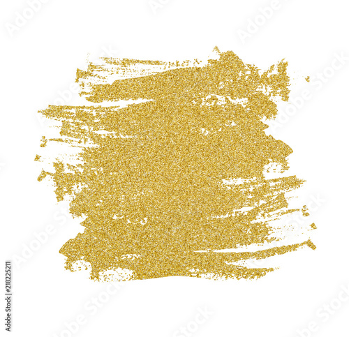 Golden glitter brushstrokes