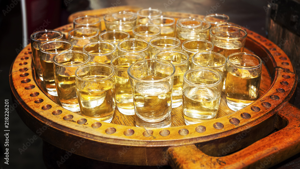 Traditional serbian brandy called rakija Traditional serbian brandy called rakija