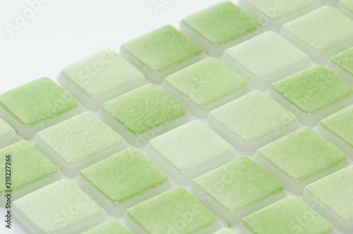 Wallpaper Mural little green ceramic tile, macro shooting, majolica. for the catalog Torontodigital.ca