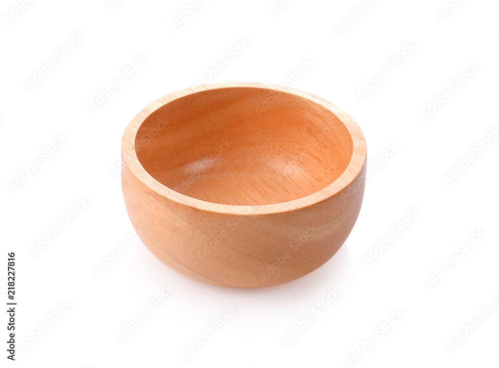 wooden bowl on white background wooden bowl on white background