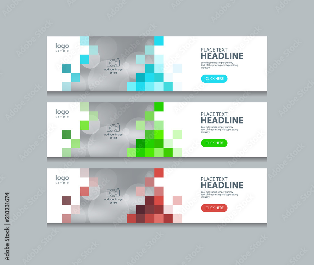 abstract horizontal  web banner design template backgrounds
