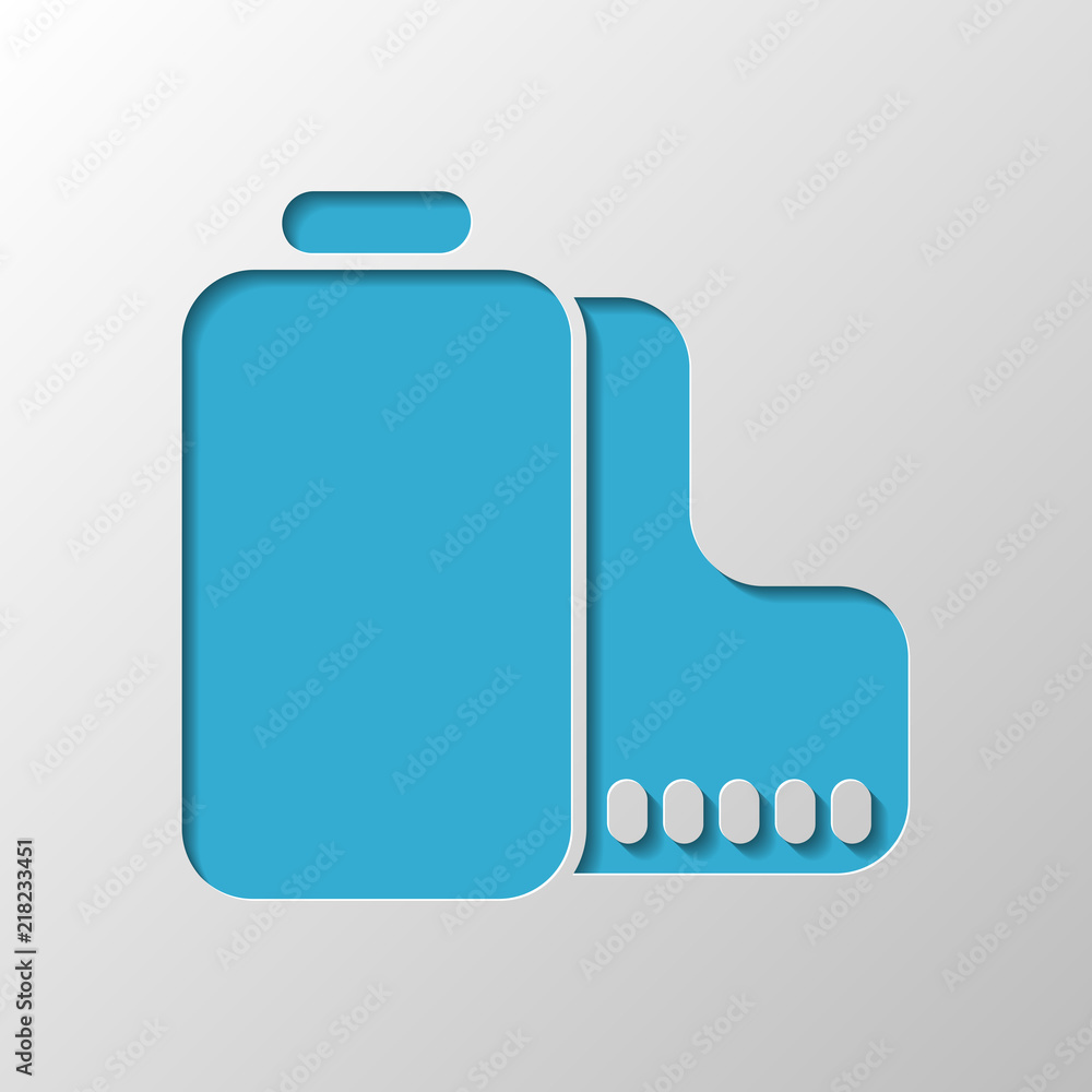 Camera roll icon. Photo or video strip. Paper design. Cutted sym Camera roll icon. Photo or video strip. Paper design. Cutted sym