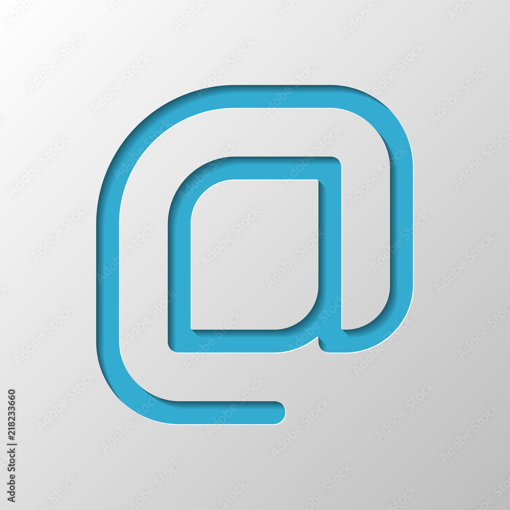 E-mail symbol, internet mail icon. Linear, thin outline. Paper d E-mail symbol, internet mail icon. Linear, thin outline. Paper d