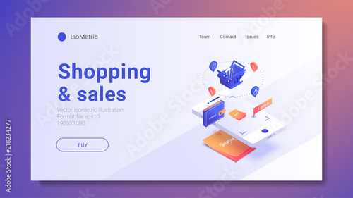 Discount sale concept. Vector illustration