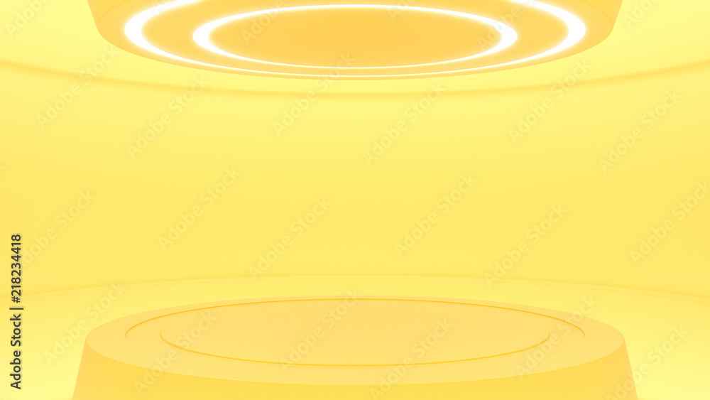 Obraz premium studio in futuristic design. 3d rendering