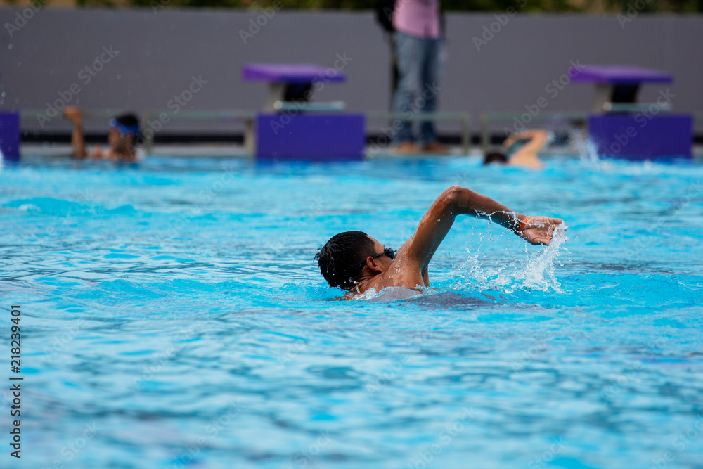 young adult in swimming pool