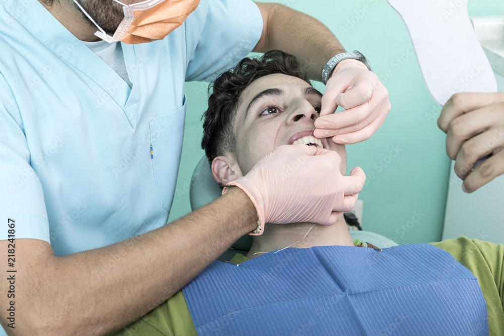 Dentist office lifestyle scene. Desaturated Dentist office lifestyle scene. Desaturated