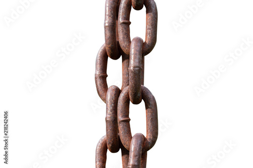 Old chain isolated on white background - clipping paths