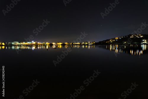 Lake of Ganzirri, small lake, Messina, Sicily, Italy.