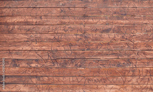 timber wall with some abstract scratches