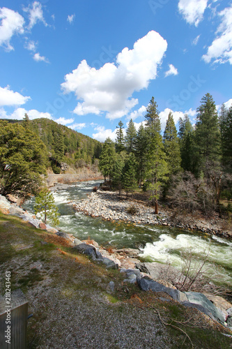 A river with rapids in California.