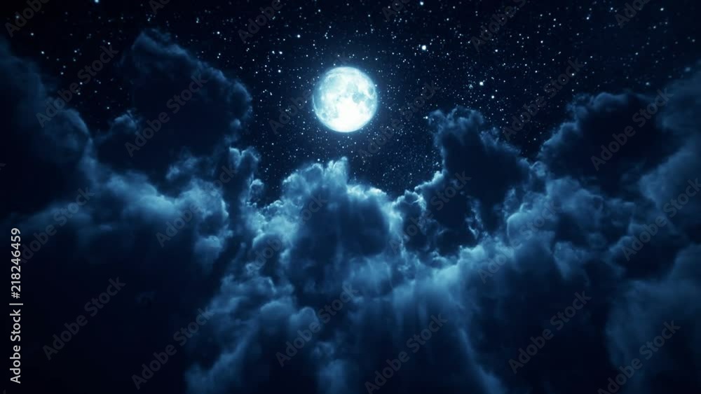 Flight Over The Clouds - Loop Luxury blue crystal facet background Flight Over The Clouds - Loop Luxury blue crystal facet background