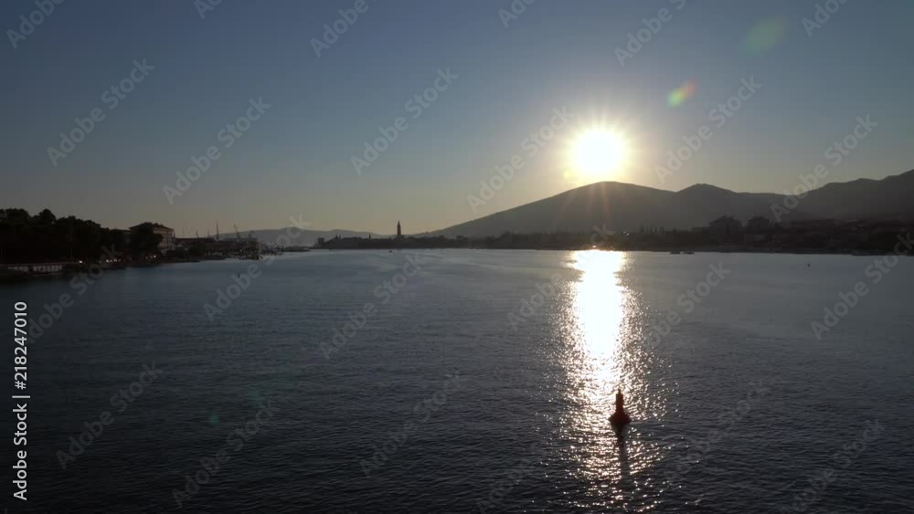 Mediterranean port at the summer sunset Mediterranean port at the summer sunset