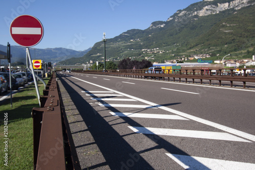 autostrada percorso A22 per Bolzano Brennero Italia photo