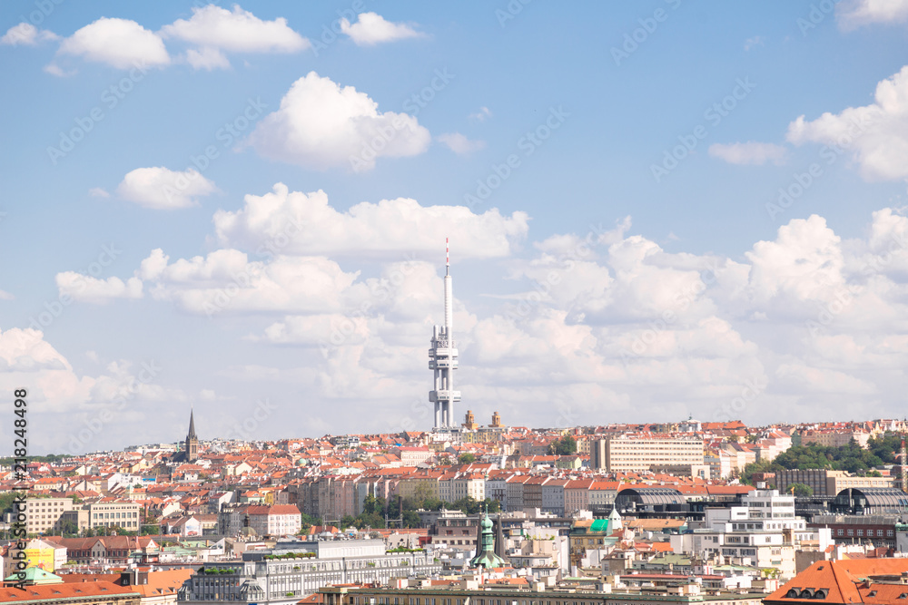 Panorama on capital city of Czech Republic Prague