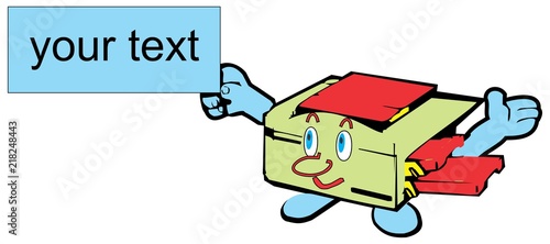 Photocopy - Illustration, Photocopying,  
Copier Machine Mascot, 
Copy Machine Cartoons and Comics