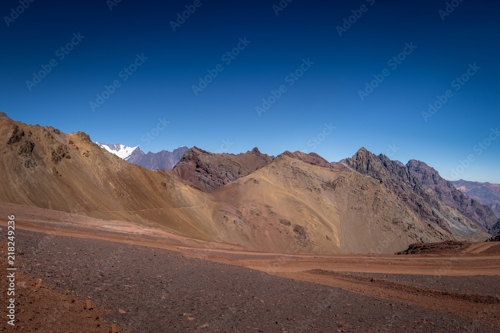 Nevado Juncal Mountain in Cordillera de Los Andes - Mendoza Province, Argentina