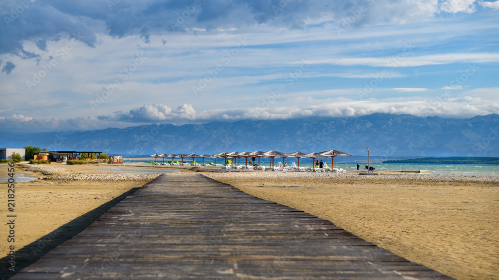 Famous Queens Beach in Nin near Zadar, Croatia