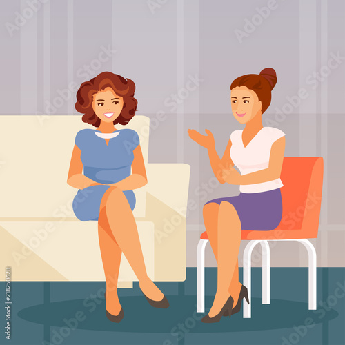 Two girlfriends vector