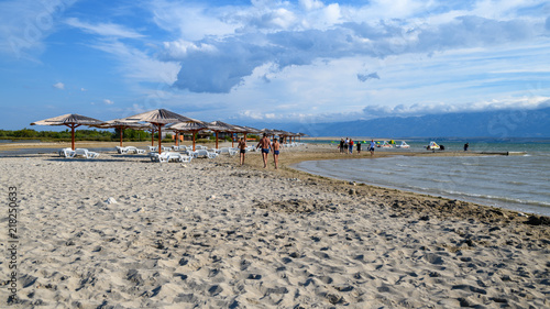 Famous Queens Beach in Nin near Zadar  Croatia