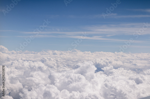 Fluffy clouds from above