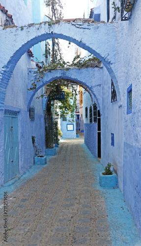 Street of the blue pearl Chefchaouen in Morocco © M.Etcheverry
