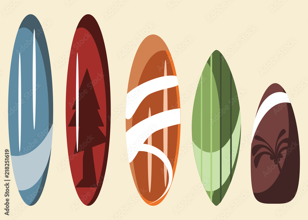 surfboard sets vector illustration surfboard sets vector illustration