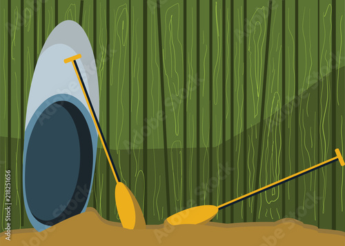 sup board vector illustration 
