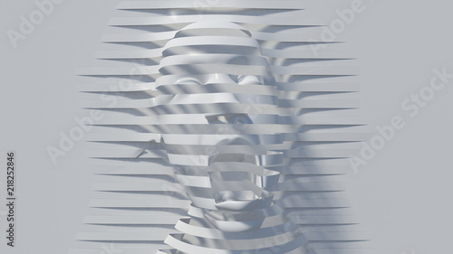  shout abstrat illusion background. 3D Illustration