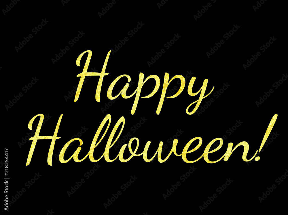 Vector illustration. Golden glitter effect. Happy Halloween. Vector illustration. Golden glitter effect. Happy Halloween.