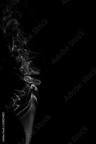Fototapeta Naklejka Na Ścianę i Meble -  White cloud isolated on black background,Textured smoke,brush effect