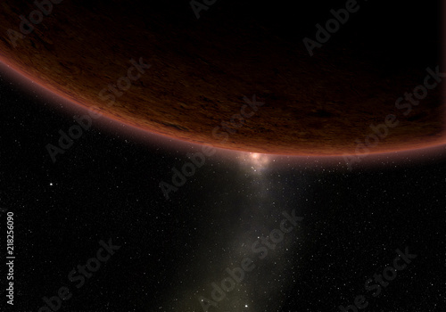 Fototapeta Naklejka Na Ścianę i Meble -  Unknown planet. Space exploration.  3D Illustration.