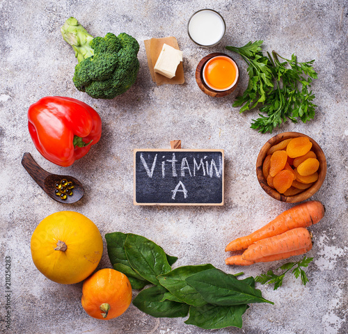 фотографія Healthy products rich in vitamin A
