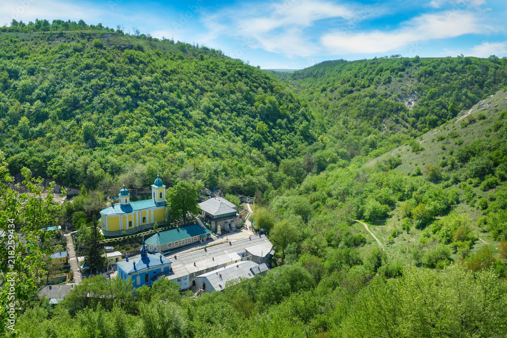 Obraz premium Rock Monastery in village Saharna, Republic Moldova.