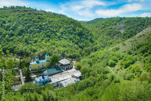 Rock Monastery in village Saharna, Republic Moldova. photo