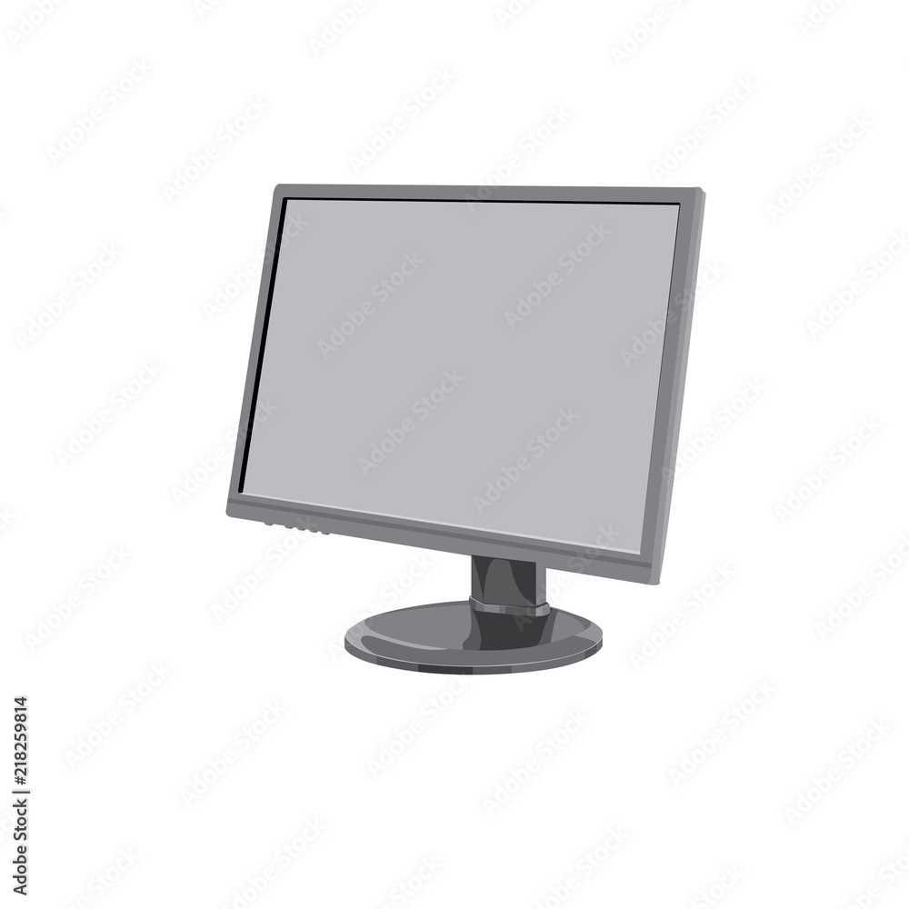 Realistic computer display isolated on transparent background. Vector mockup. Vector illustration Realistic computer display isolated on transparent background. Vector mockup. Vector illustration