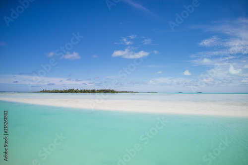 Tropical island and lagoon, South Pacific © Richard