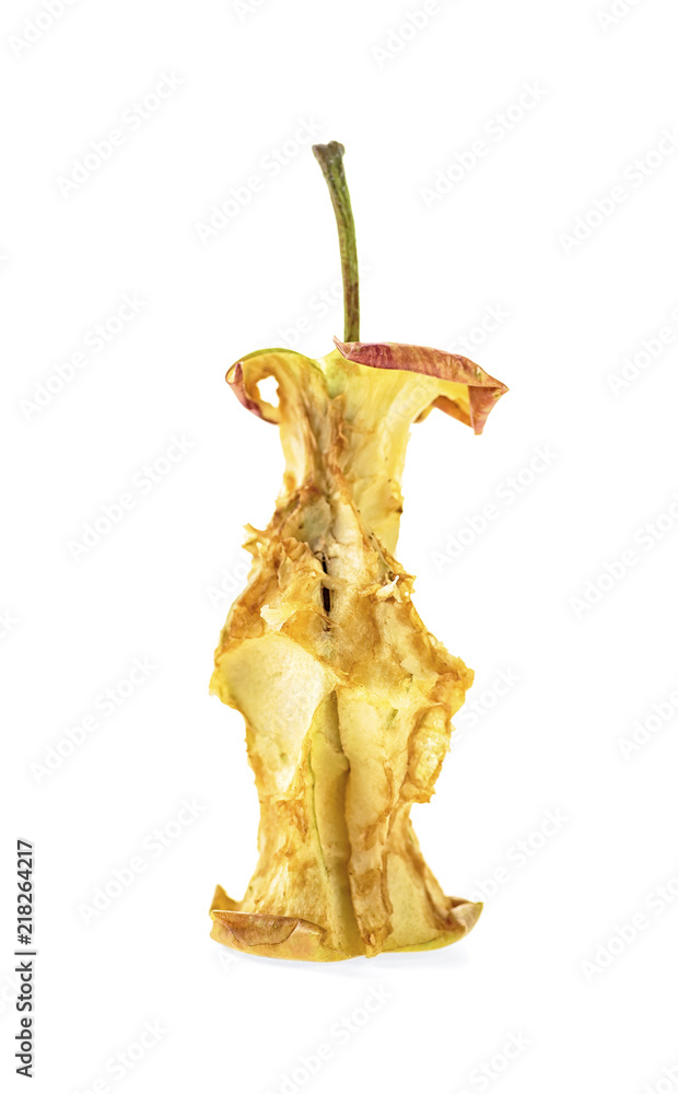 Fototapeta premium Red apple stub isolated on white background