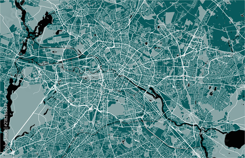 map of the city of Berlin, Germany
