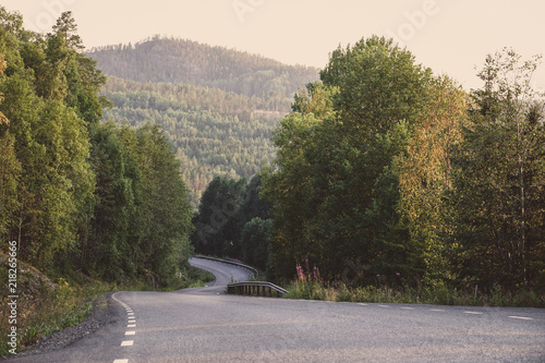 Steep downhill. Small road ...
