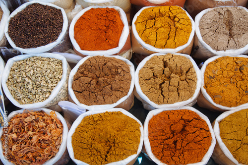 Exotic Spices on a market in India